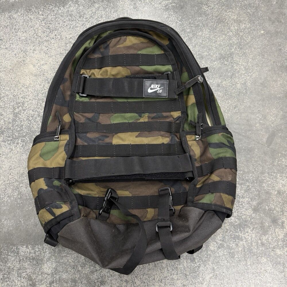 Nike SB Backpack RPM Skateboarding Utility Camo Bag Tactical Skate